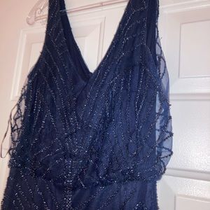 NWOT beaded floor length Kleinfeld dress